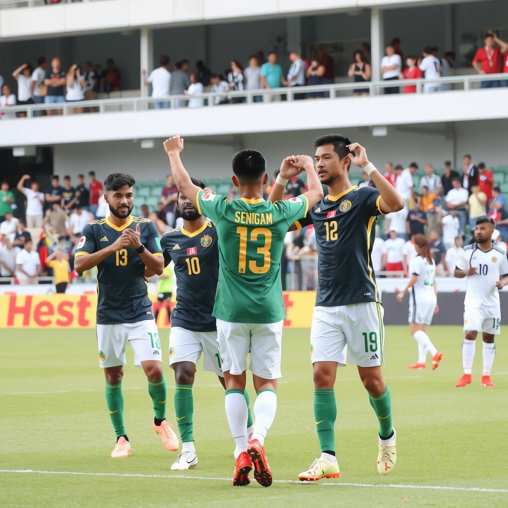Malaysia football team celebration