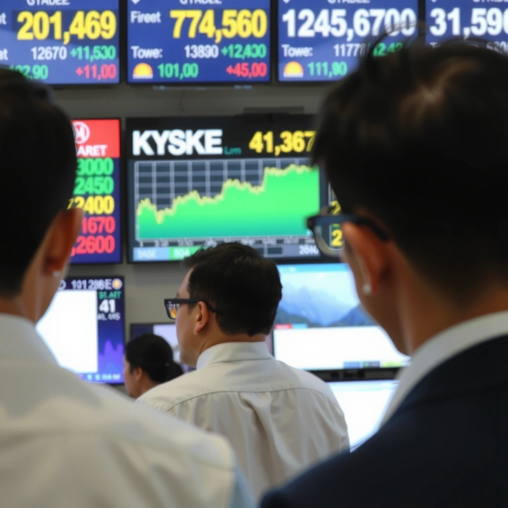 Stock market trading floor
