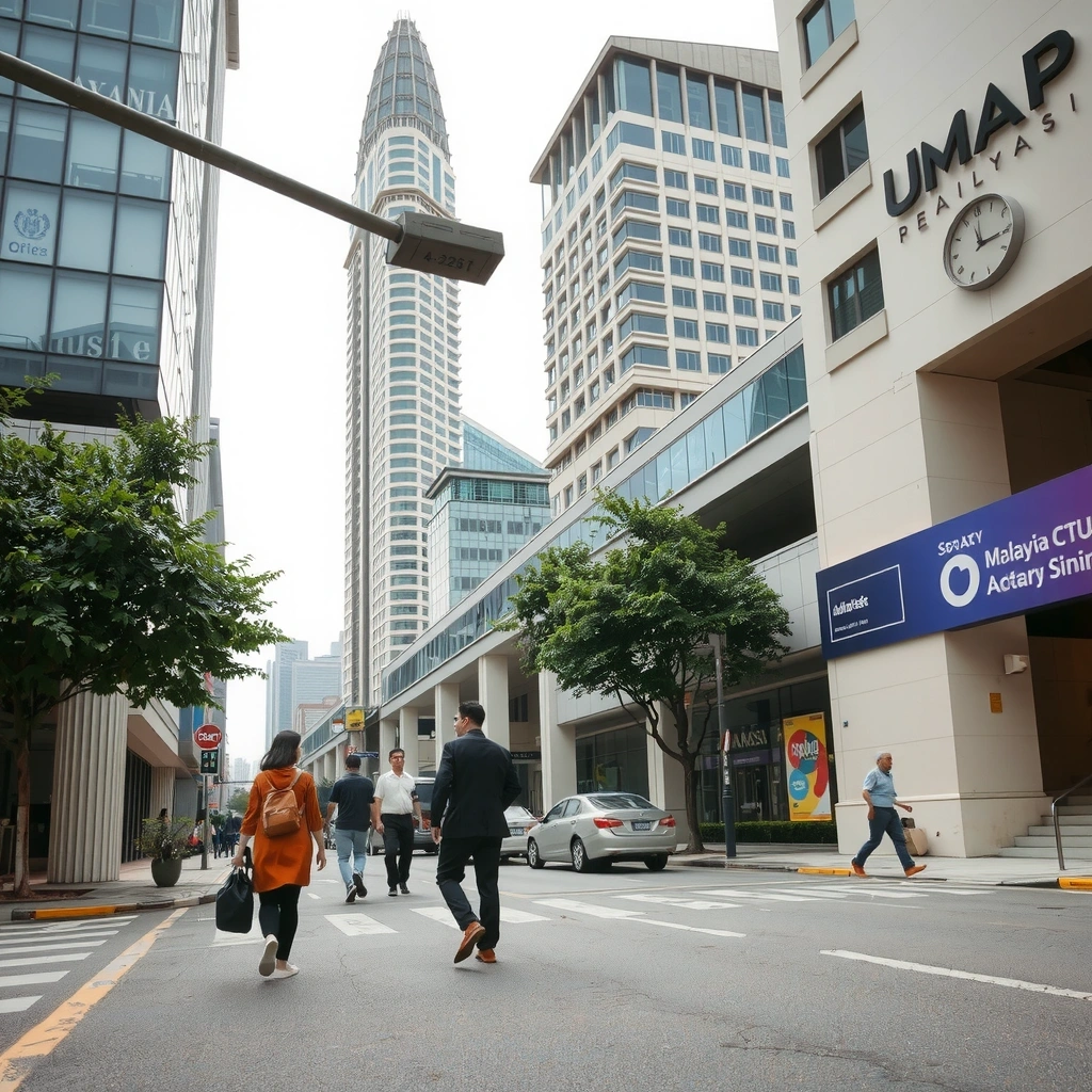 Malaysia business district skyline